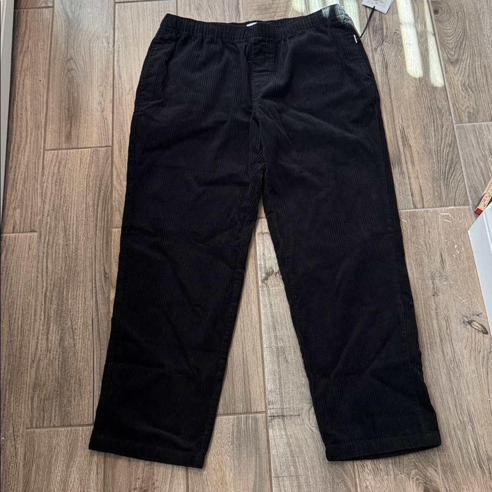 Onia Men Jumbo Corduroy Pull on Pants Black Men XL MSRP $135 NWT - Picture 2 of 11